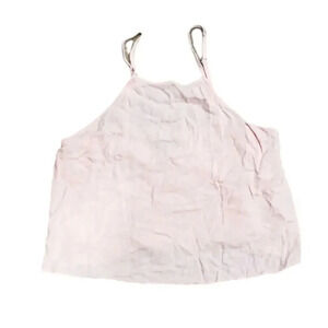 Kendall & Kylie Blush Pink Crepe Crop Cami Top S